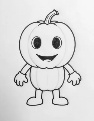Coloriage d'une citrouille souriante sculptée posée sur le perron d'une maison.