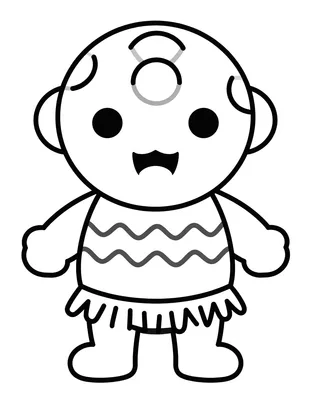Coloriage d'une grande écharpe de supporter avec des rayures ondulées et des franges aux deux extrémités.