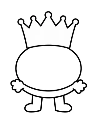Coloriage d'une galette des rois ronde surmontée d'une couronne en papier doré.