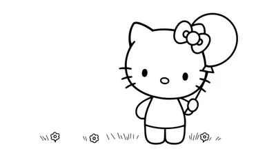Hello Kitty dans un champ, color panel.