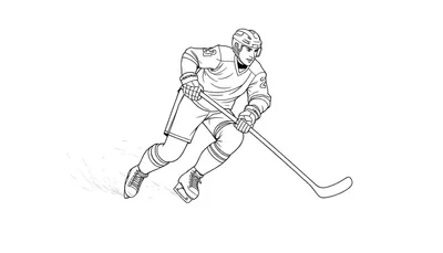 Joueur de hockey #2 patinant avec un bâton, prêt à marquer.
