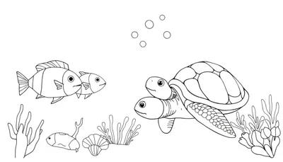 Plonge dans ce color panel sous-marin et découvre la vie marine!