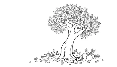 Arbre d'automne color panel pour enfants