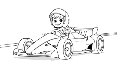 Une coloriage de F1 pour enfants