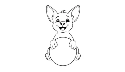 Un adorable chiot joueur avec une balle, prêt à être colorié! Ses grandes oreilles pointues et sa queue joyeusement remuante invitent à la créativité sur ce color panel. Que la fête commence!