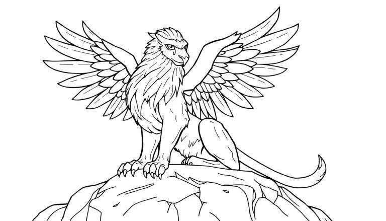 Un griffon majestueux prêt pour un color panel.