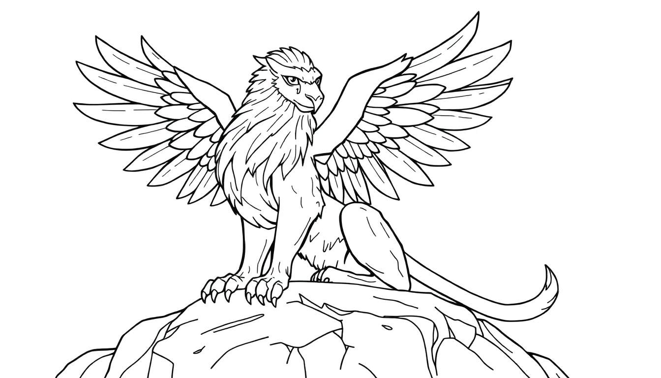 Un griffon majestueux prêt pour un color panel.