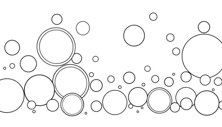 Un coloriage de cercles avec un color panel pour l'imagination.