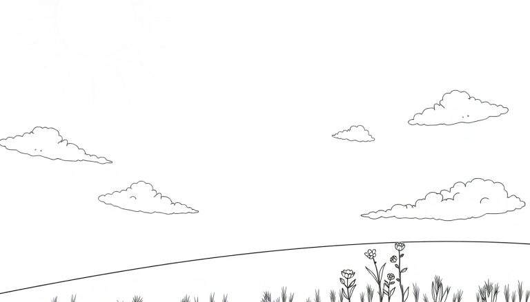 Ciel nuageux en noir et blanc, prêt pour un color panel.