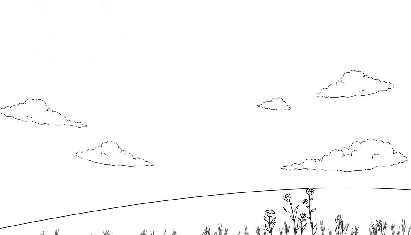 Ciel nuageux en noir et blanc, prêt pour un color panel.