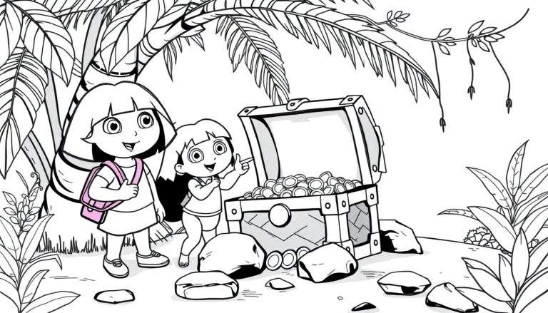 Dora l'exploratrice et son cousin Diego découvrent un trésor dans la jungle.