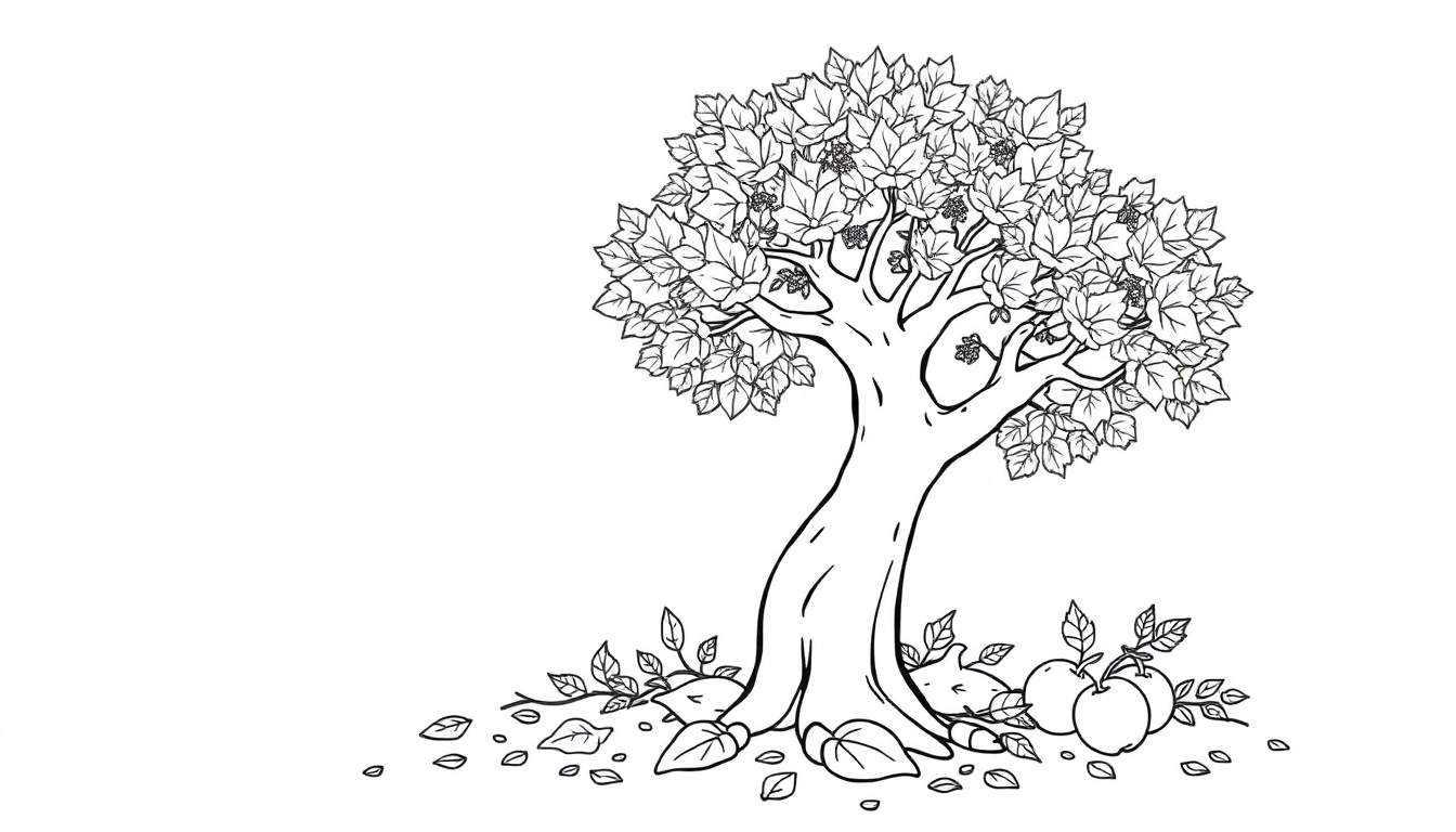 Arbre d'automne color panel pour enfants