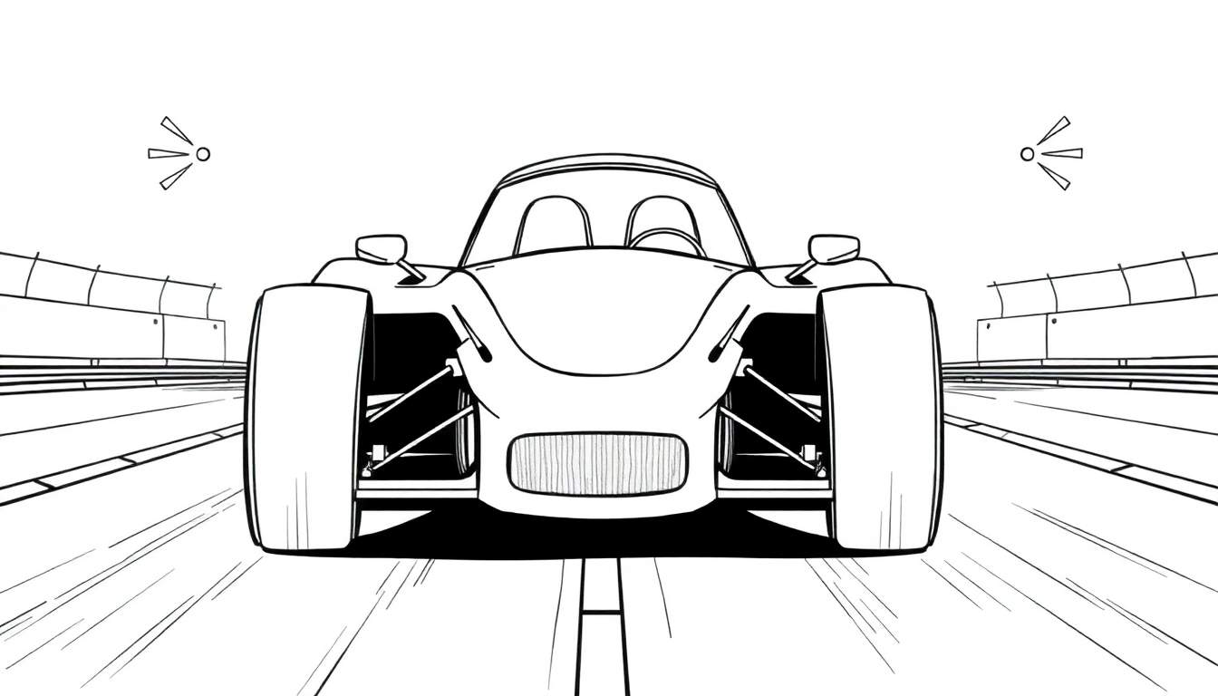 Voiture de course rapide prête pour la course, parfaite pour un color panel.