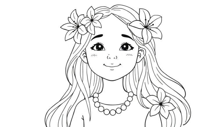 Un dessin de coloriage d'un chaton joueur avec une pelote de laine