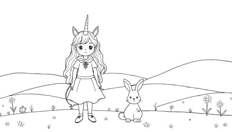 Image d'une page à colorier représentant un chaton joyeux jouant avec une pelote de laine.